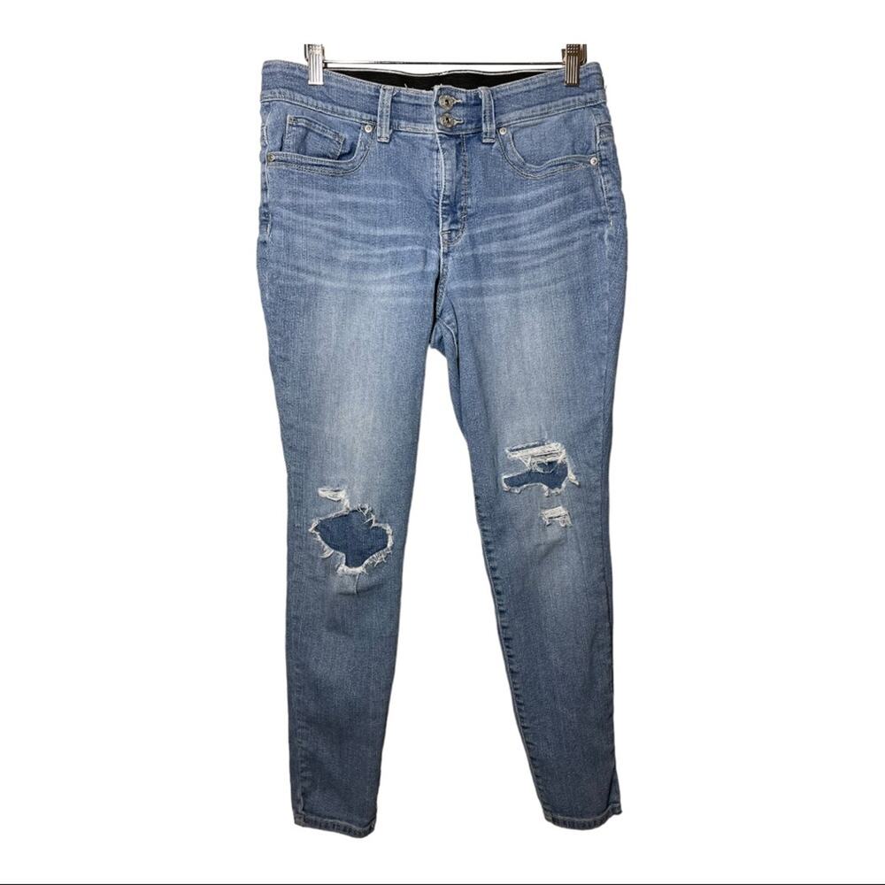 Style & Co. Curvy Skinny Leg Jeans Distressed 8